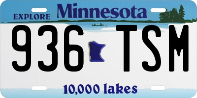 MN license plate 936TSM
