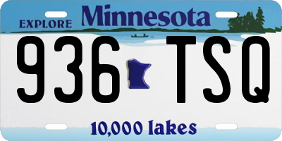 MN license plate 936TSQ