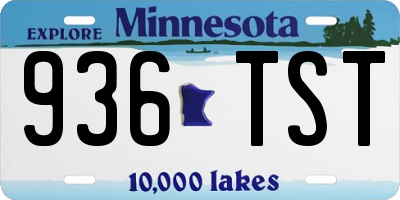 MN license plate 936TST
