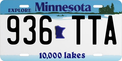 MN license plate 936TTA
