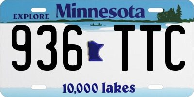 MN license plate 936TTC