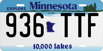 MN license plate 936TTF