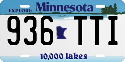 MN license plate 936TTI
