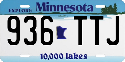 MN license plate 936TTJ