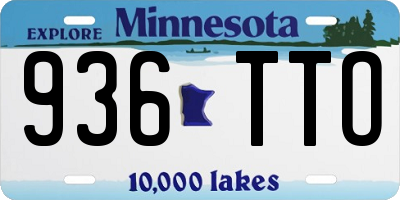 MN license plate 936TTO