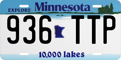 MN license plate 936TTP