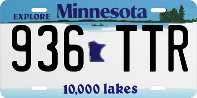 MN license plate 936TTR
