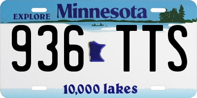 MN license plate 936TTS