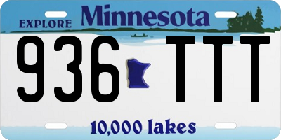 MN license plate 936TTT