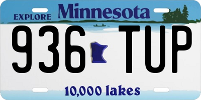 MN license plate 936TUP