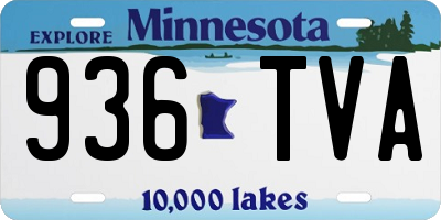 MN license plate 936TVA