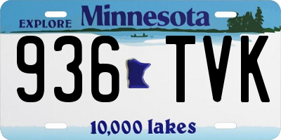 MN license plate 936TVK
