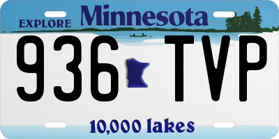 MN license plate 936TVP