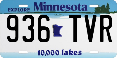 MN license plate 936TVR