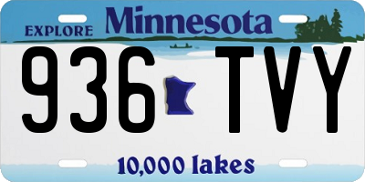 MN license plate 936TVY