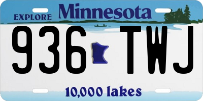 MN license plate 936TWJ