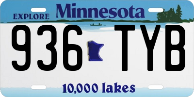 MN license plate 936TYB
