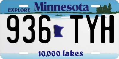 MN license plate 936TYH