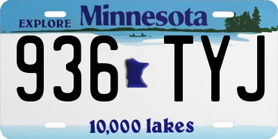 MN license plate 936TYJ