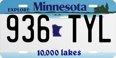 MN license plate 936TYL
