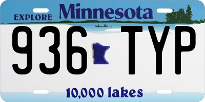 MN license plate 936TYP