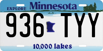 MN license plate 936TYY
