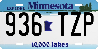MN license plate 936TZP
