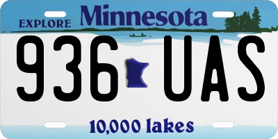 MN license plate 936UAS