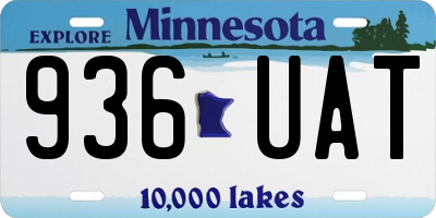 MN license plate 936UAT