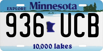 MN license plate 936UCB