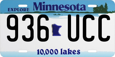 MN license plate 936UCC