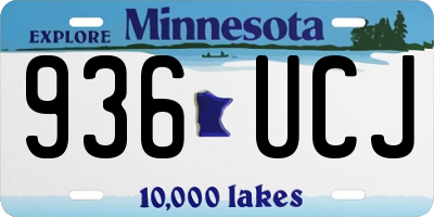 MN license plate 936UCJ