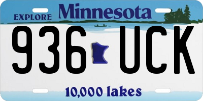 MN license plate 936UCK