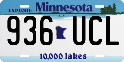 MN license plate 936UCL