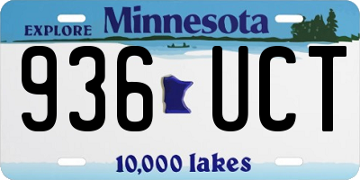 MN license plate 936UCT