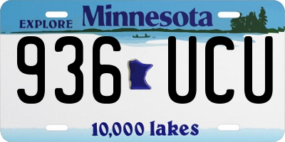 MN license plate 936UCU