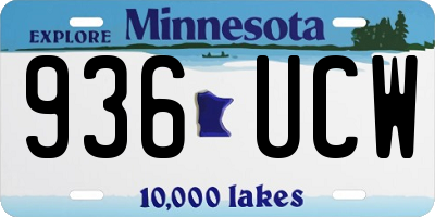 MN license plate 936UCW