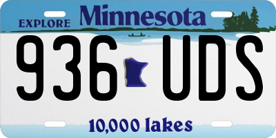 MN license plate 936UDS