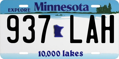 MN license plate 937LAH