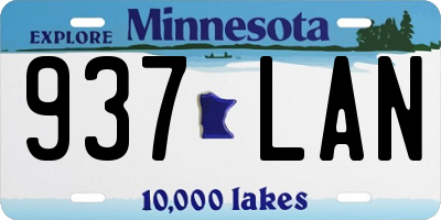 MN license plate 937LAN