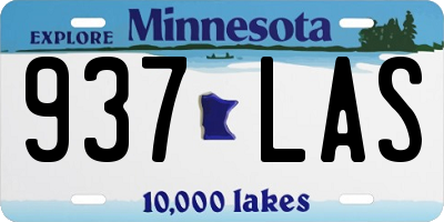 MN license plate 937LAS