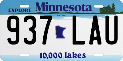 MN license plate 937LAU