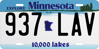 MN license plate 937LAV