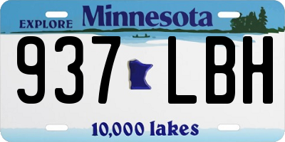 MN license plate 937LBH
