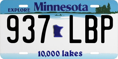 MN license plate 937LBP