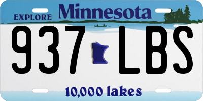 MN license plate 937LBS