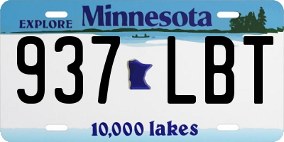 MN license plate 937LBT