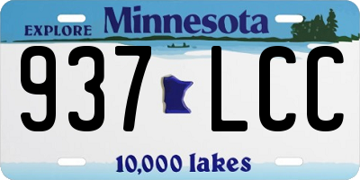 MN license plate 937LCC