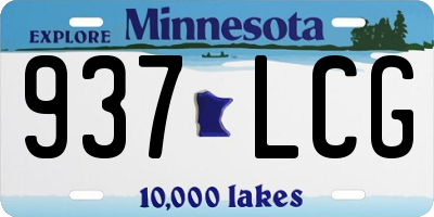 MN license plate 937LCG