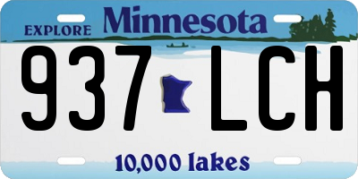 MN license plate 937LCH